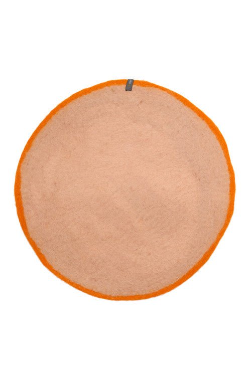Two - Tone Felt Placemat - Apricot - Nude - Joy