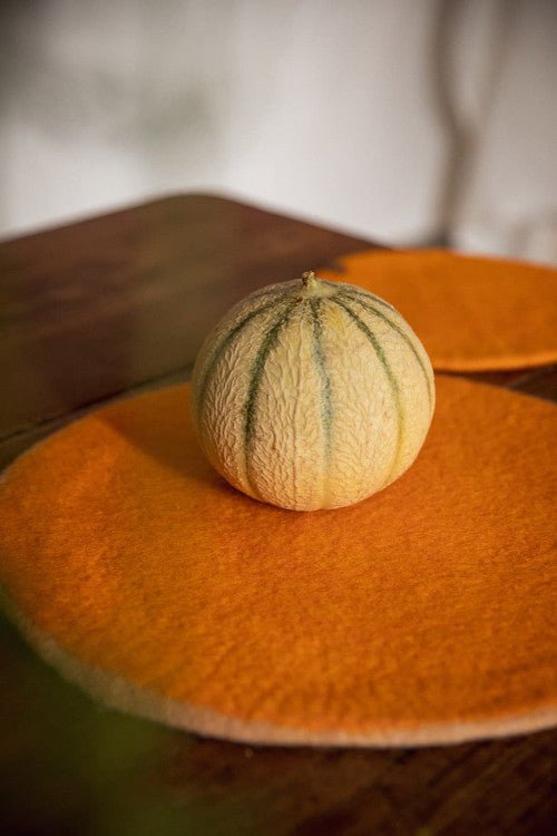 Two - Tone Felt Placemat - Nude - Apricot - Joy