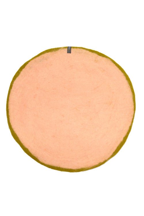 Two - Tone Felt Placemat - Pistachio - Blush - Joy