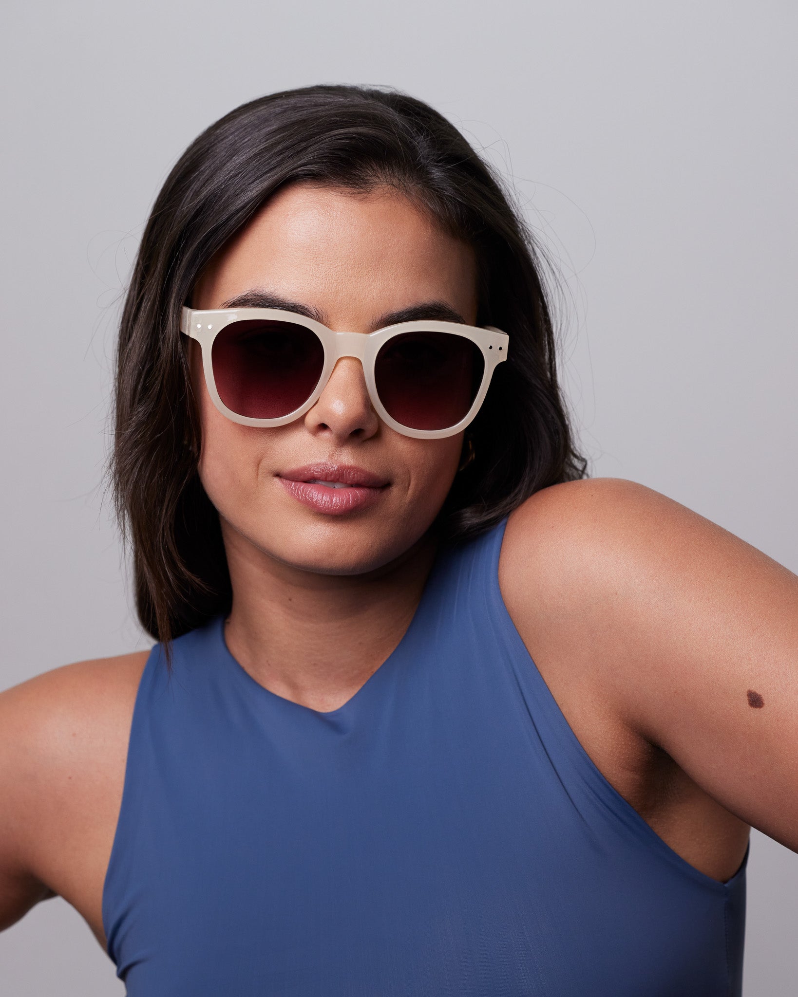 Vintage Cream Sunglasses - #N - Joy