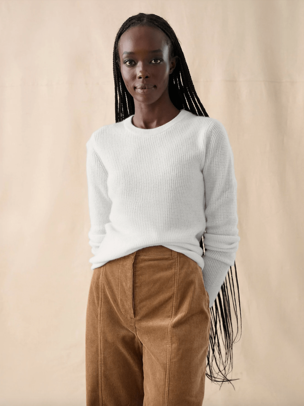 Waffle Crewneck Pullover - Joy