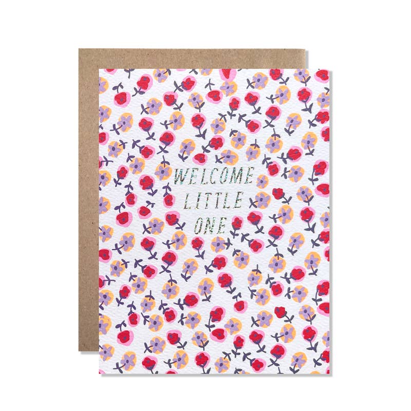 Welcome Little One Scattered Flowers - Joy