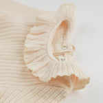 Wide Rib Ruffle Collar LS Onesie - Joy