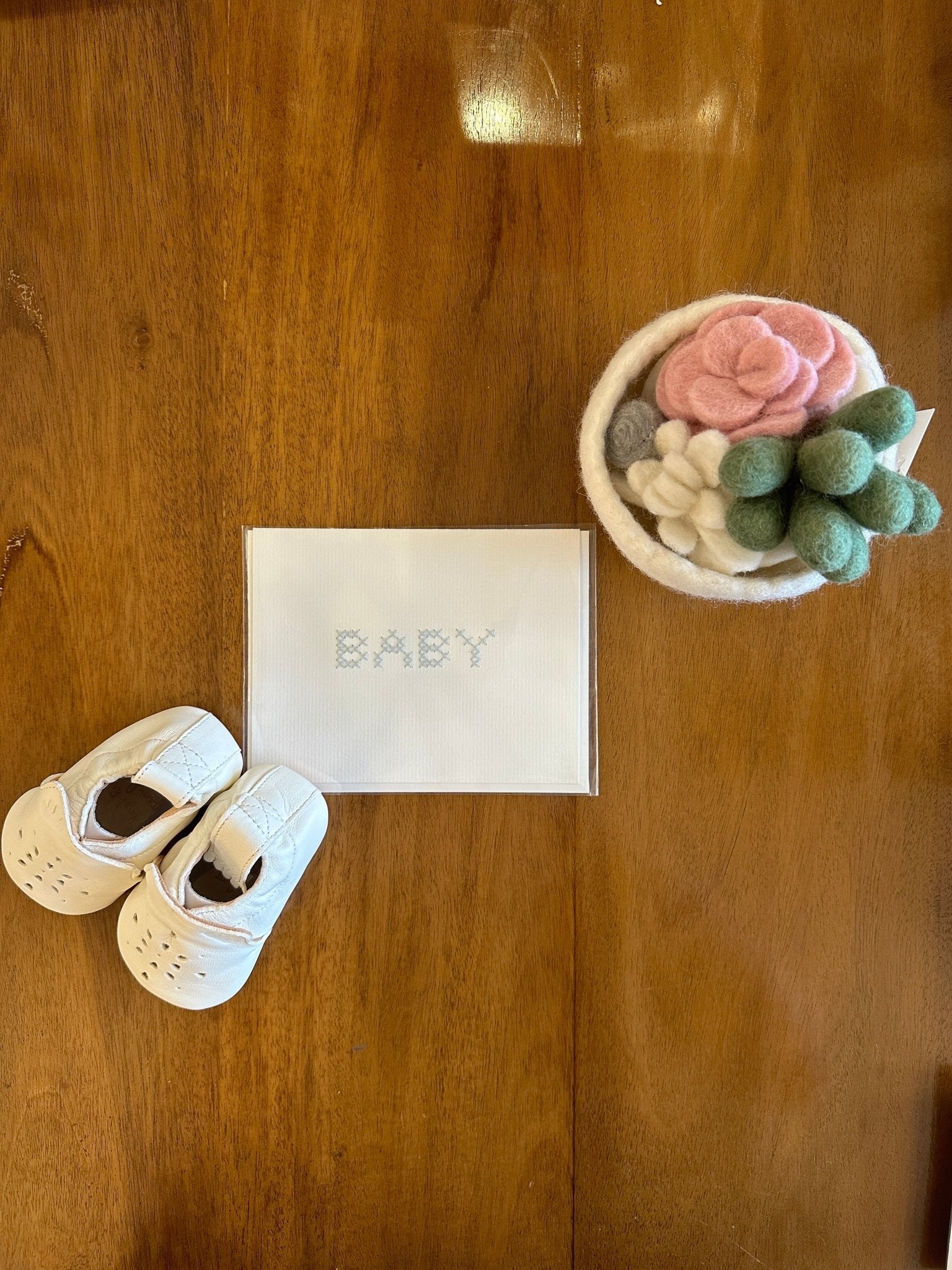 Baby Cross Stitch Card - Joy