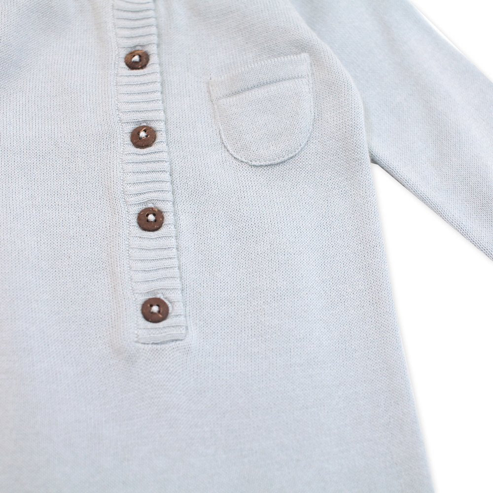 Knit Button Down Coveralls - Joy
