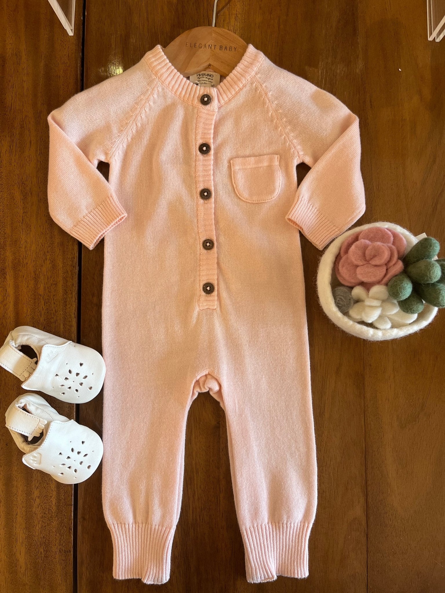 Knit Button Down Coveralls - Joy