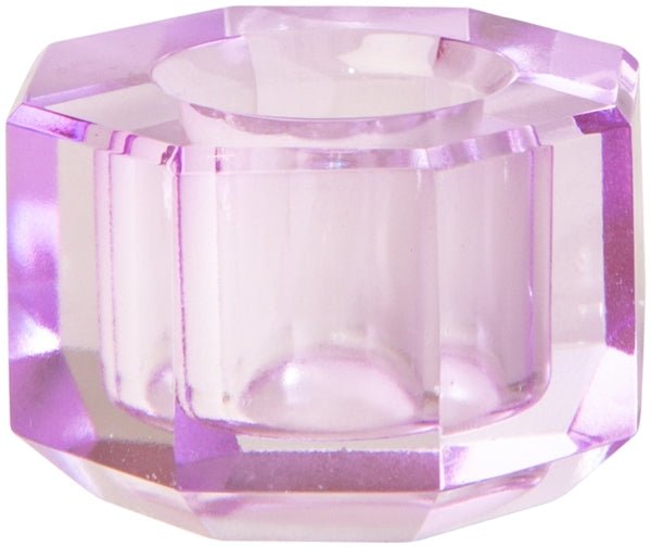 1 Tier Crystal Candle Holder, Violet - Joy