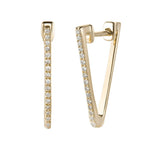 14K Diamond Triangle Huggie - Joy Gift Shoppe