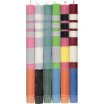 3 Colors Striped Candles: mixed set of 6 - Joy