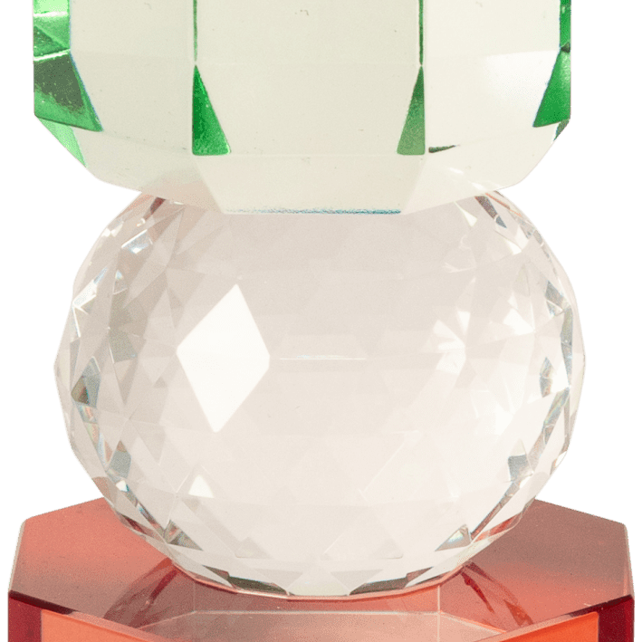 3 tier Crystal Candle Holder with center sphere - Joy