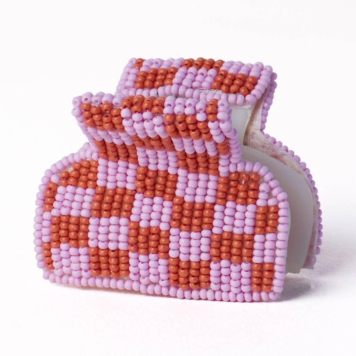 Gia Petite Checked Claw Clip