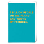 7 Billion Greetings Card - Joy