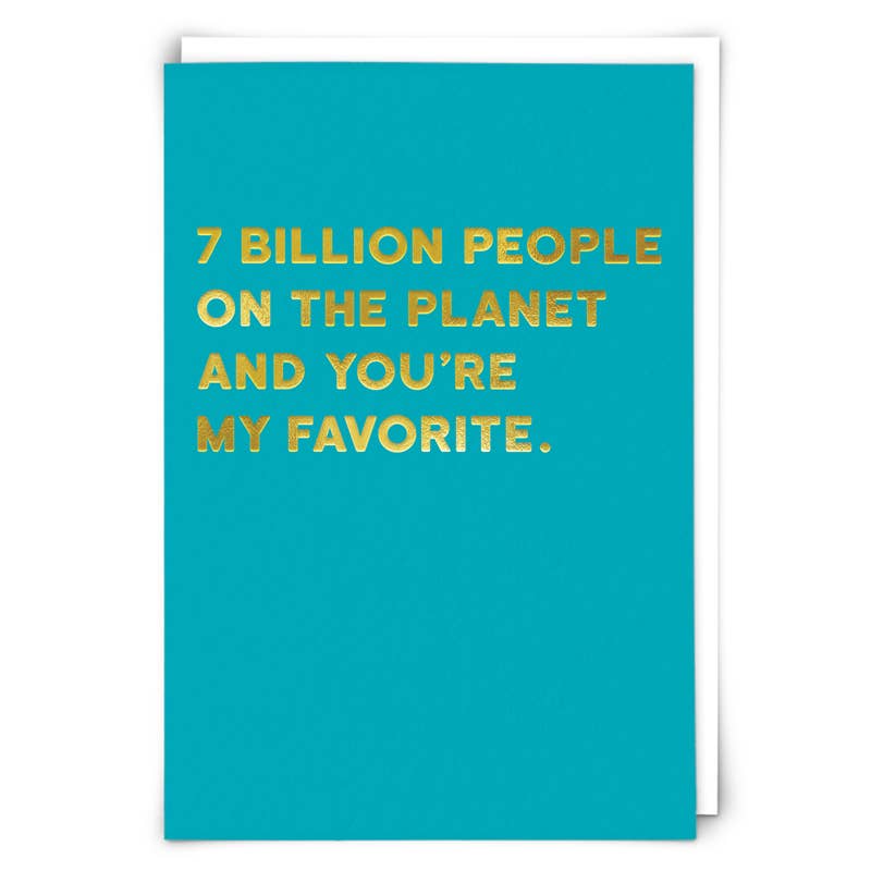 7 Billion Greetings Card - Joy