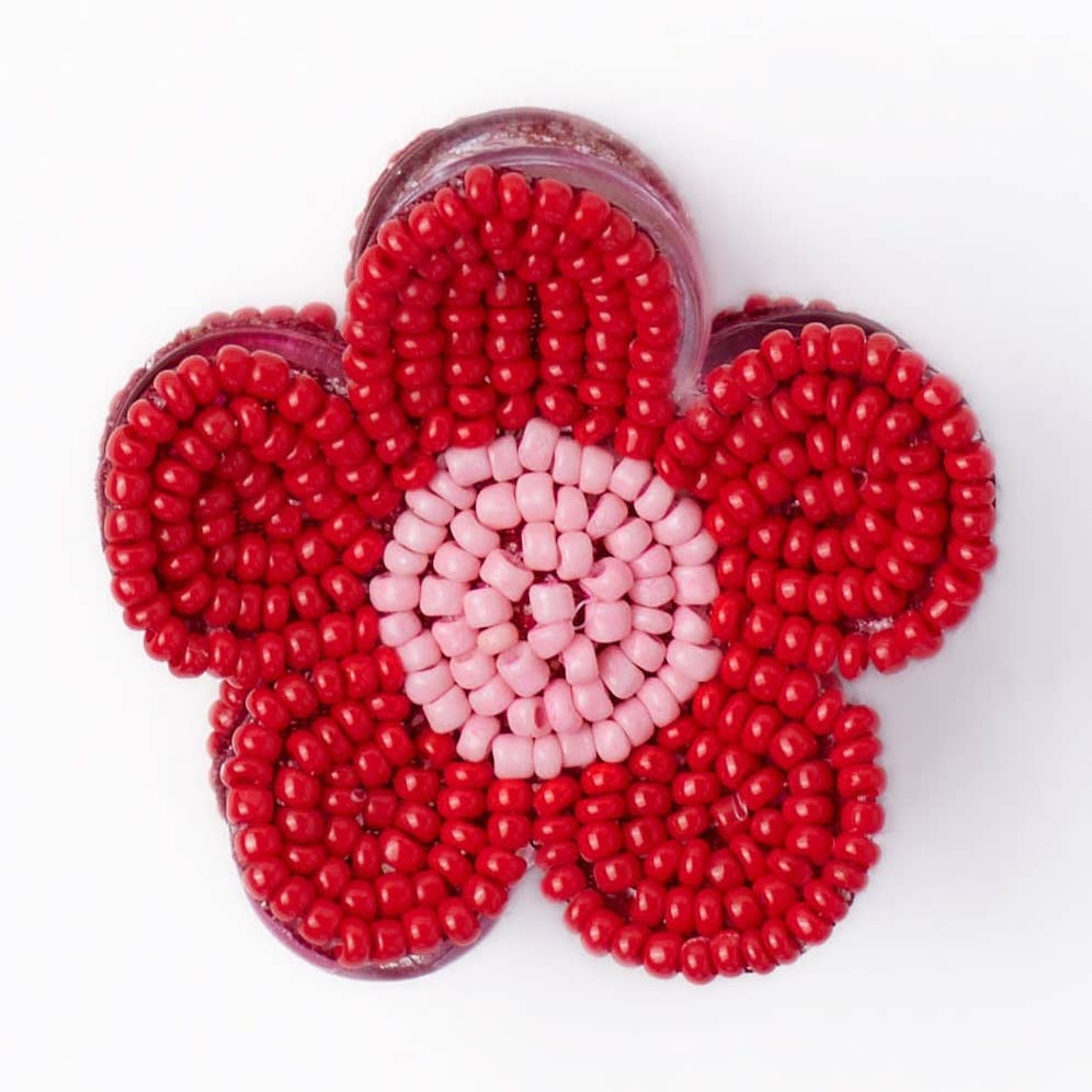 Molly Flower Beaded Claw Clip