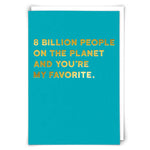 8 Billion Greetings Card - Joy