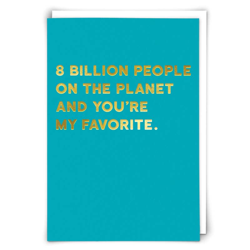 8 Billion Greetings Card - Joy