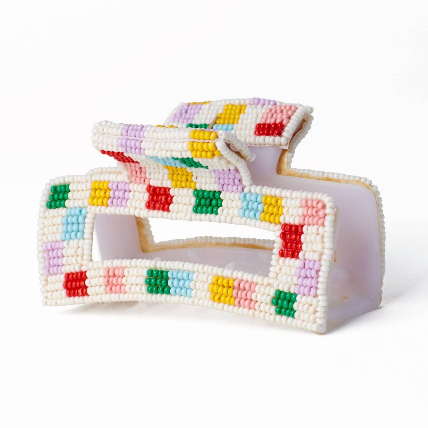 Lola Multi-Color Checked Claw Clip
