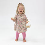 Acorn Floral - Peter Pan Ruffle Collar and Ribbed Leggings - Joy
