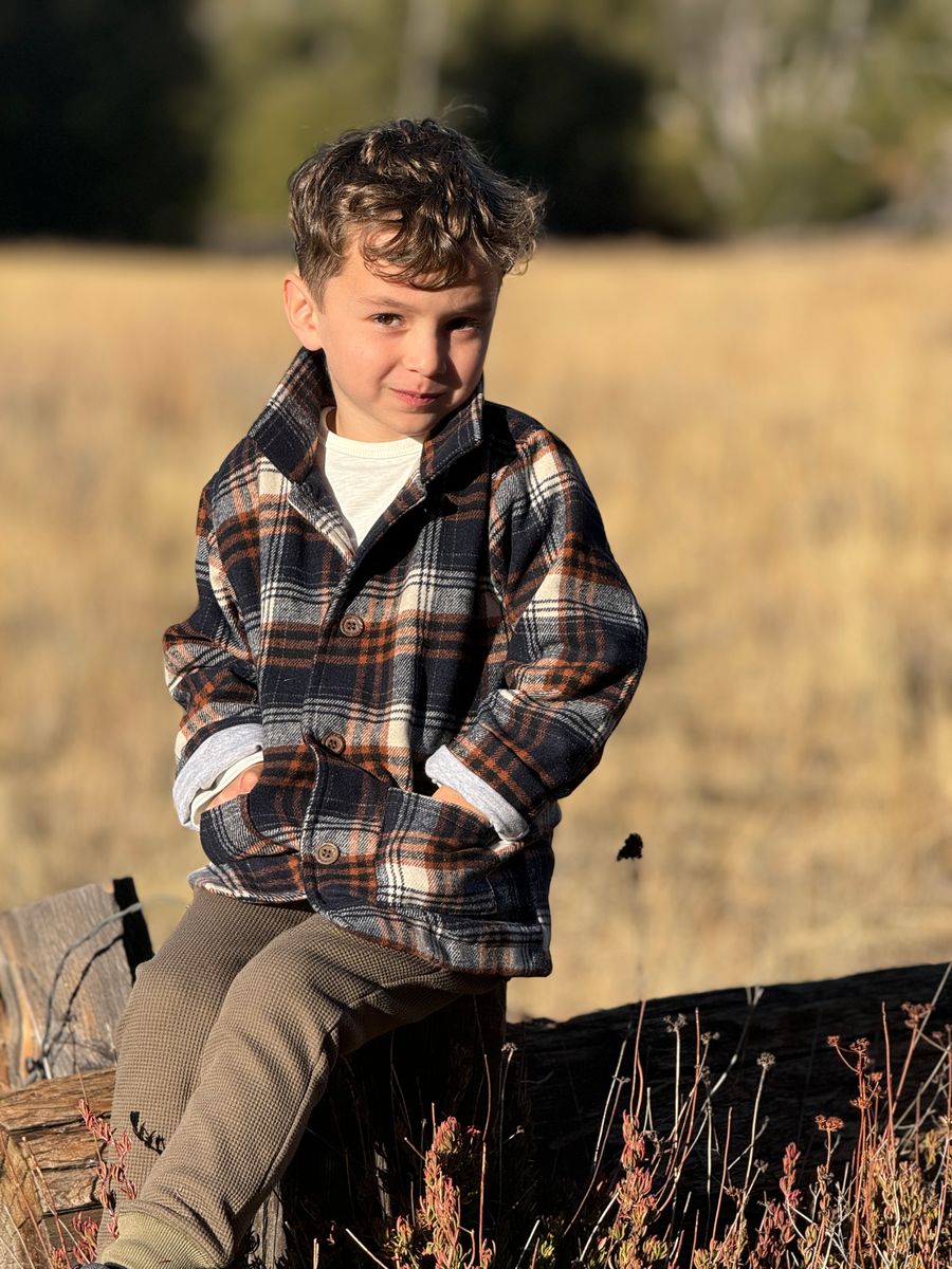 ADOBE Black/Brown Plaid Shacket - Joy