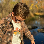 ADVENTURER Brown/Black Plaid Sherpa Lined Shirt - Boys - Joy