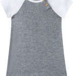 AFLOAT Heathered Navy Raglan Romper - Joy