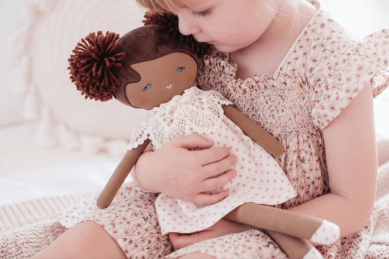 Aggie Doll - Berry Polka - Joy Gift Shoppe