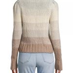 Air - Spun Cashmere Ombré - Striped Crewneck - Joy