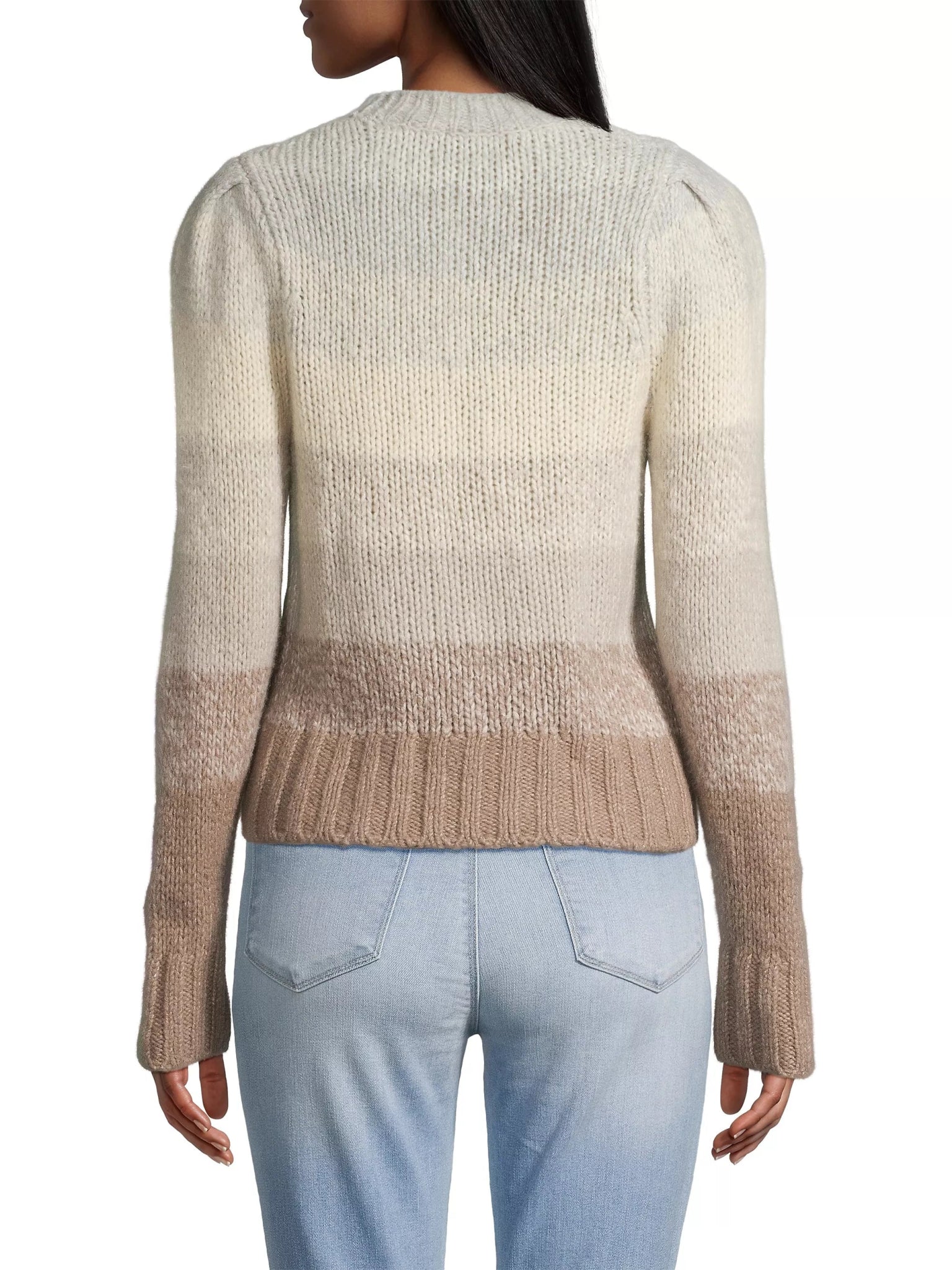 Air - Spun Cashmere Ombré - Striped Crewneck - Joy