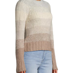 Air - Spun Cashmere Ombré - Striped Crewneck - Joy