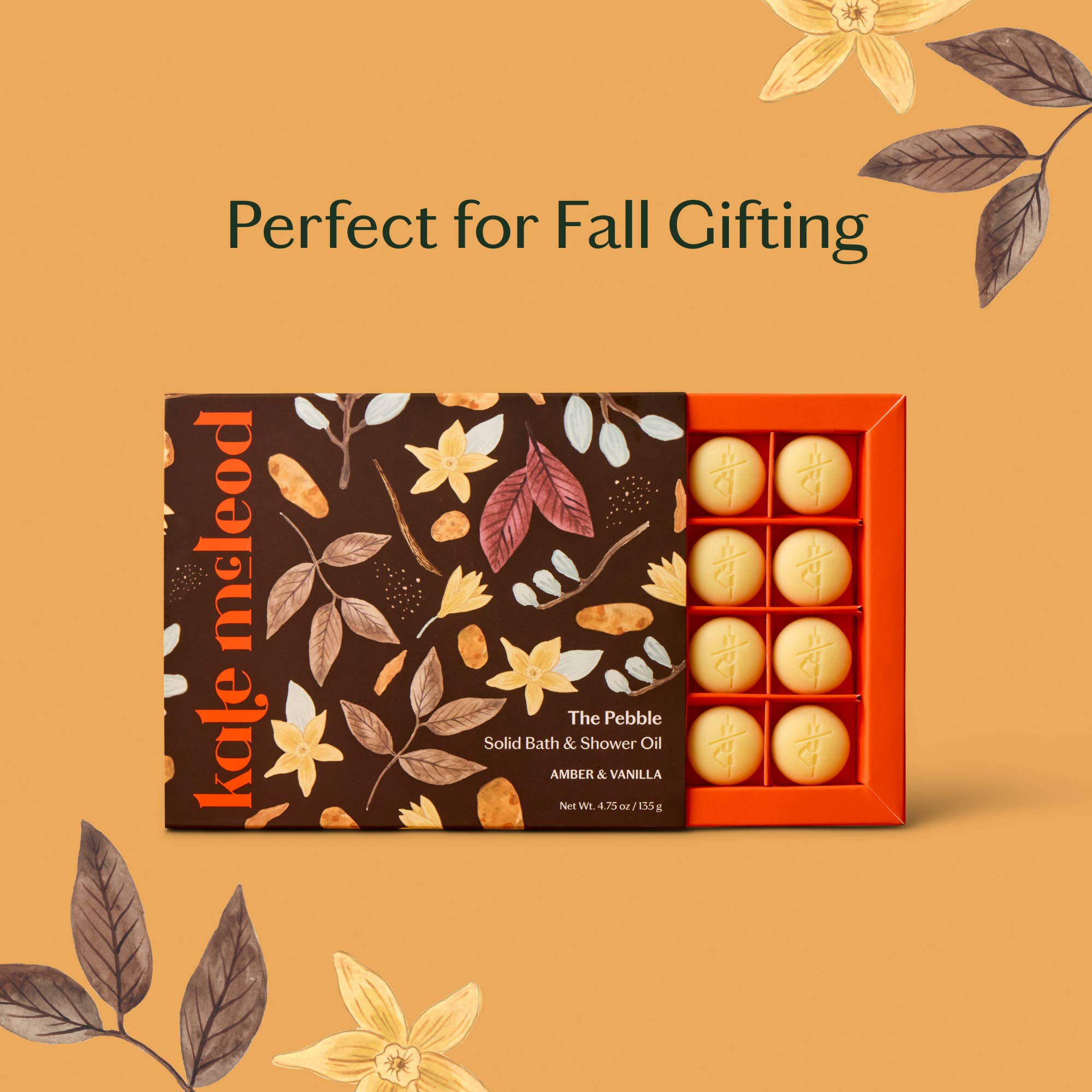 Amber & Vanilla Pebble | Deep Moisturizing Bath & Shower Oil - Joy