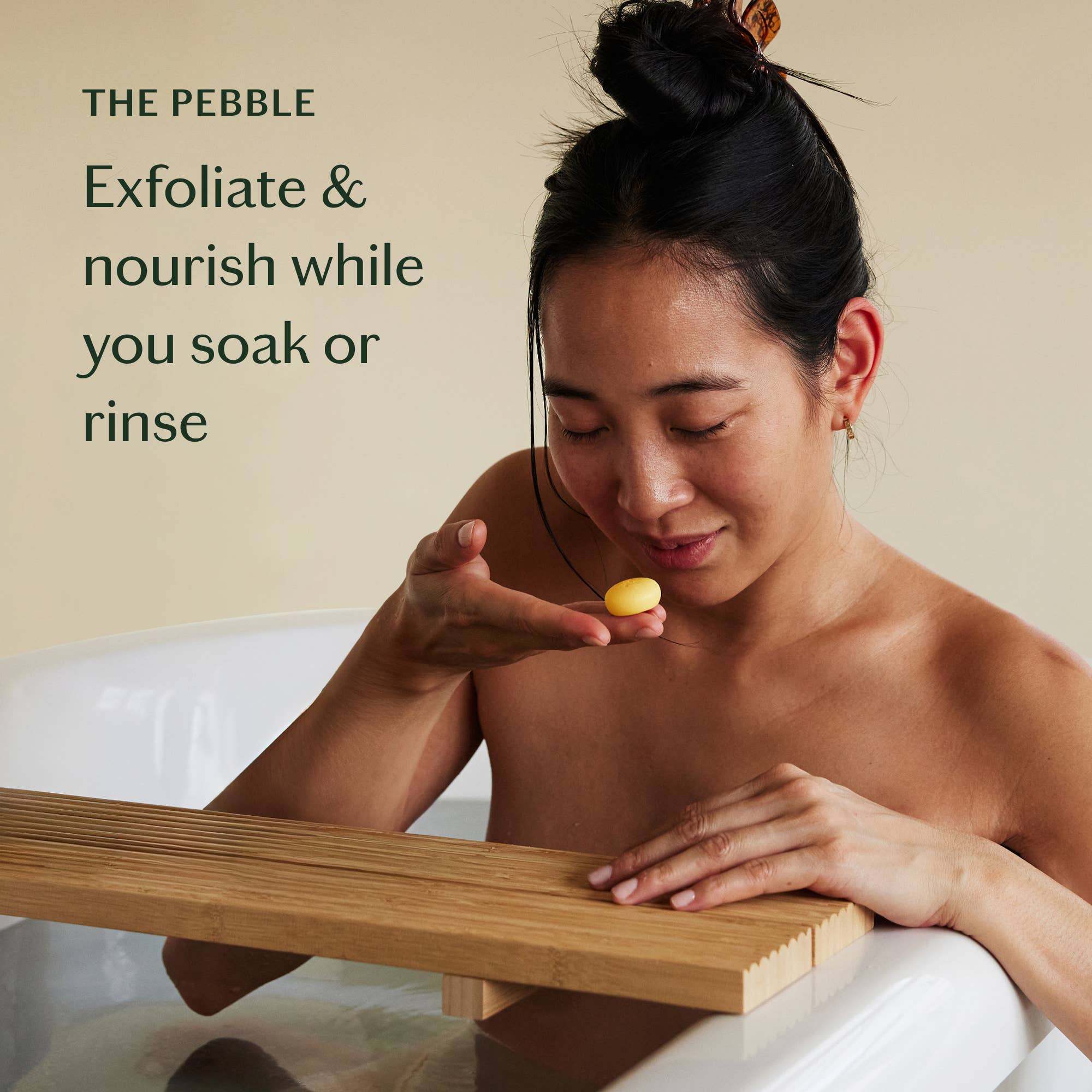 Amber & Vanilla Pebble | Deep Moisturizing Bath & Shower Oil - Joy