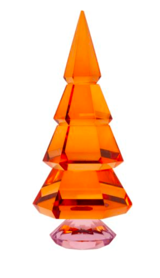 Amber/Violet Crystal Christmas Tree - Joy