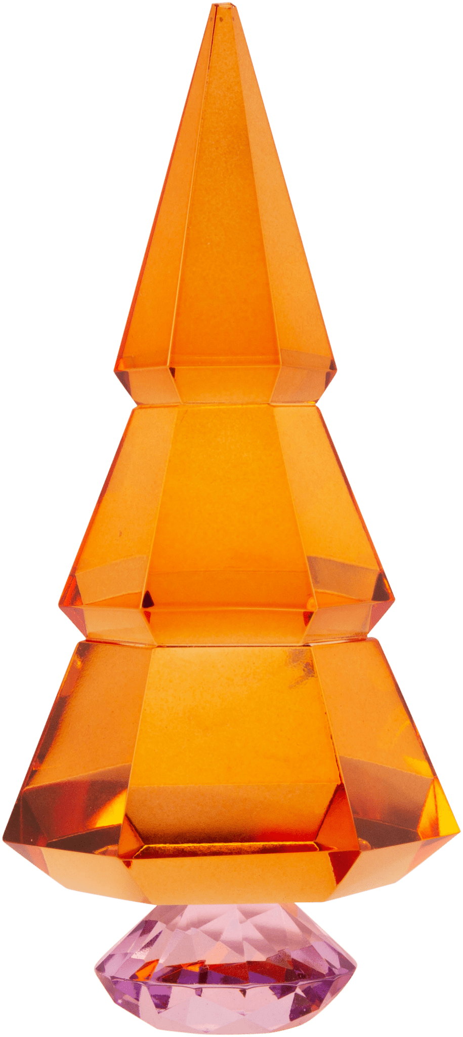 Amber/Violet Crystal Christmas Tree - Joy