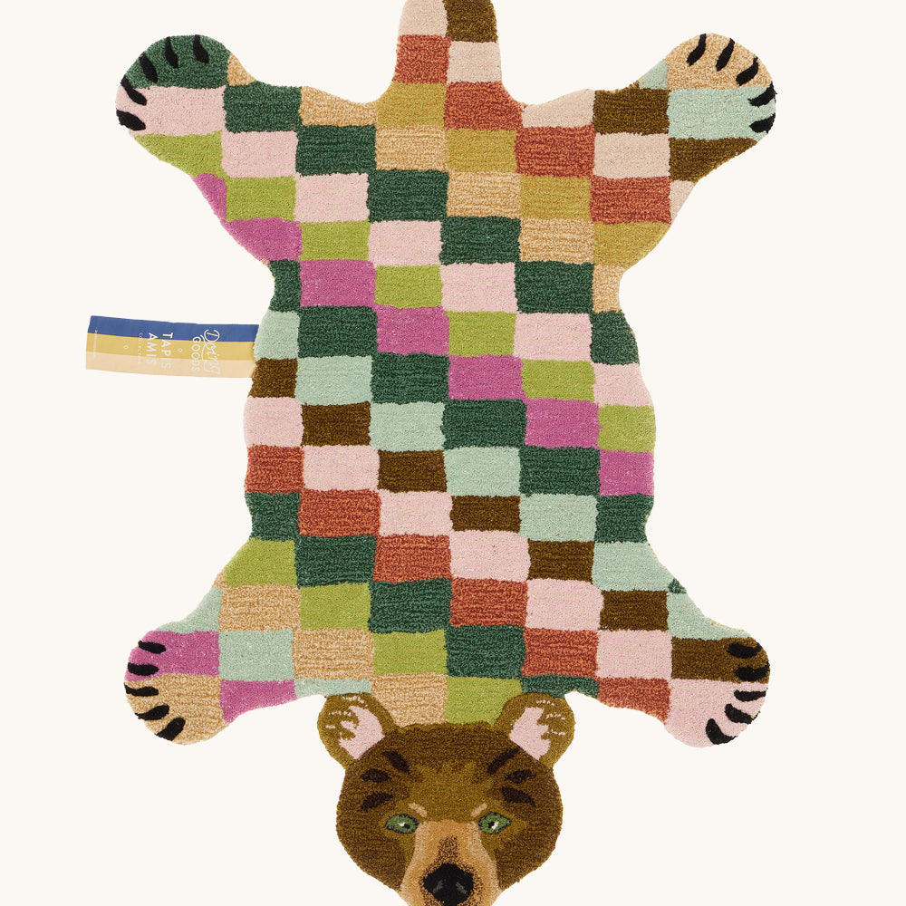 Archie Check Bear Rug