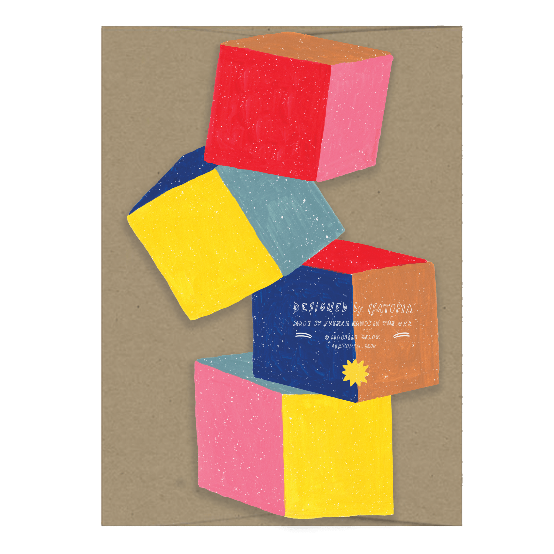 Baby Cubes Card - Joy