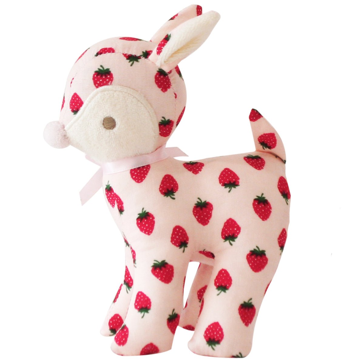 Baby Deer Rattle - Strawberry - Joy Gift Shoppe