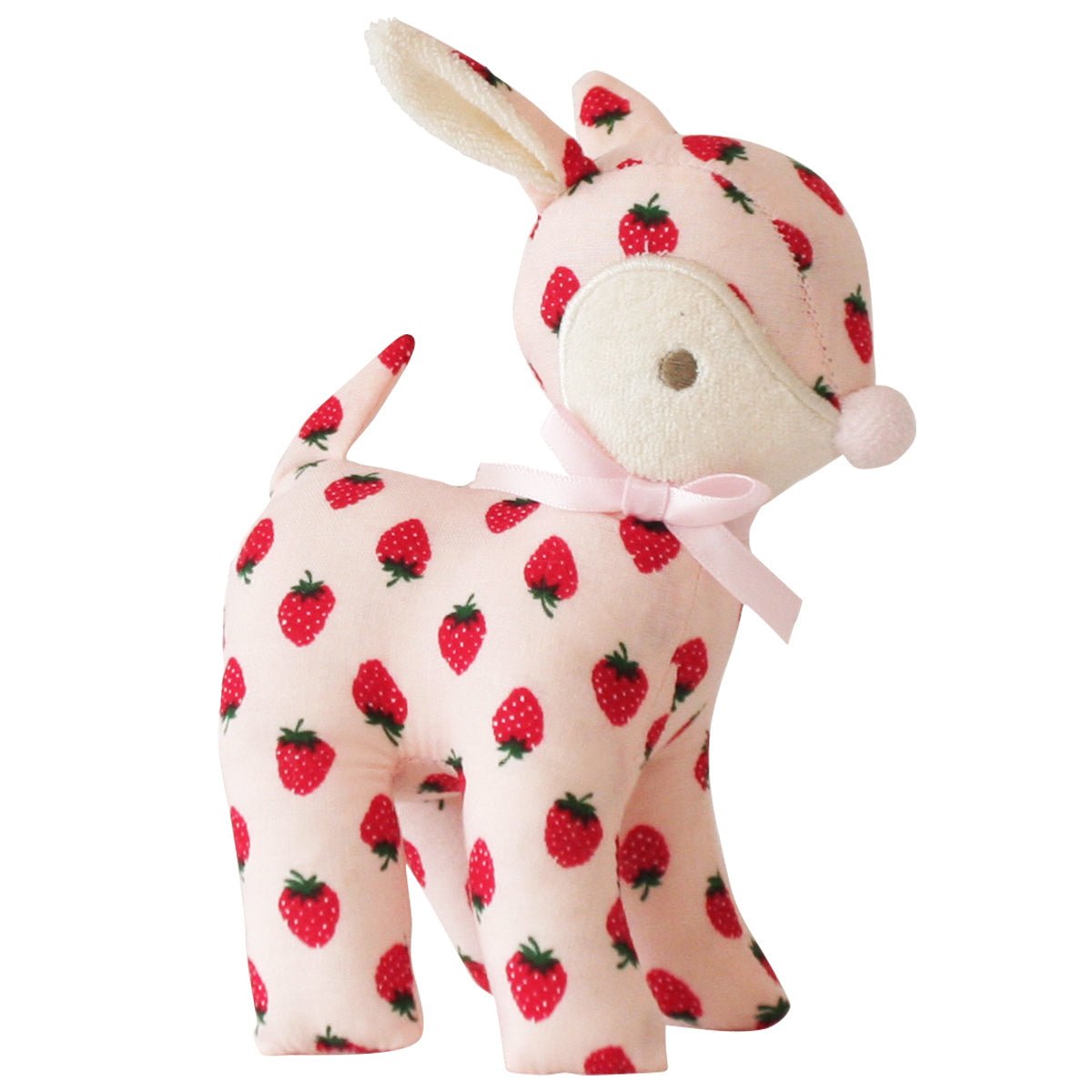 Baby Deer Rattle - Strawberry - Joy Gift Shoppe