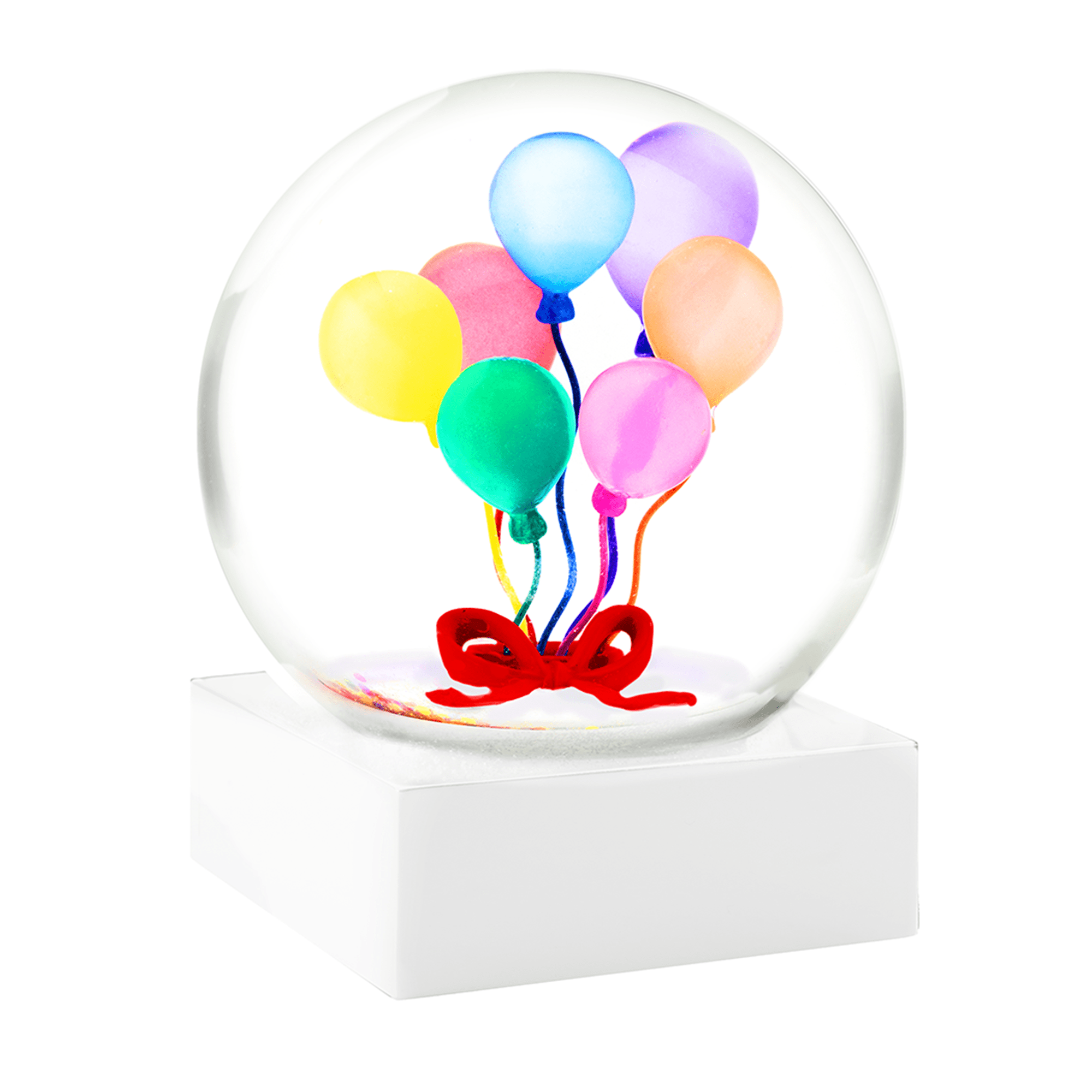 Balloon Bouquet Snow Globe - Joy