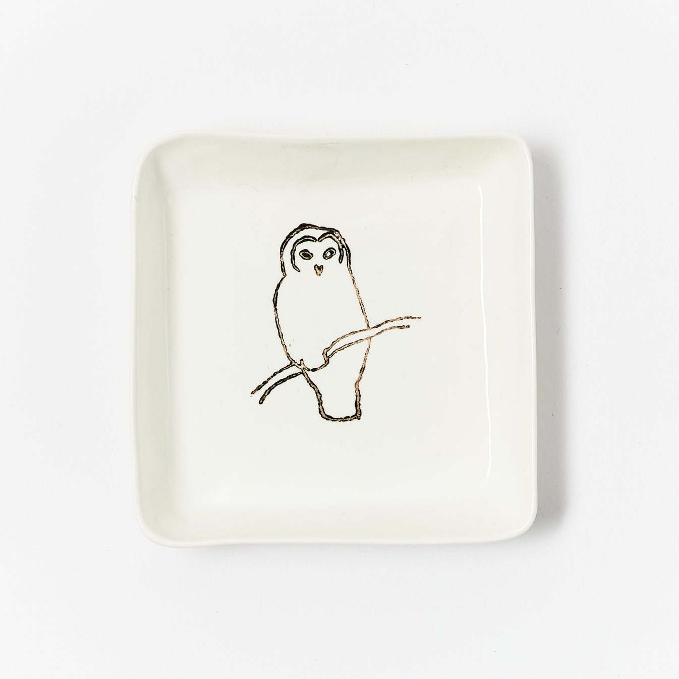 Barn Owl Square Dish - Joy