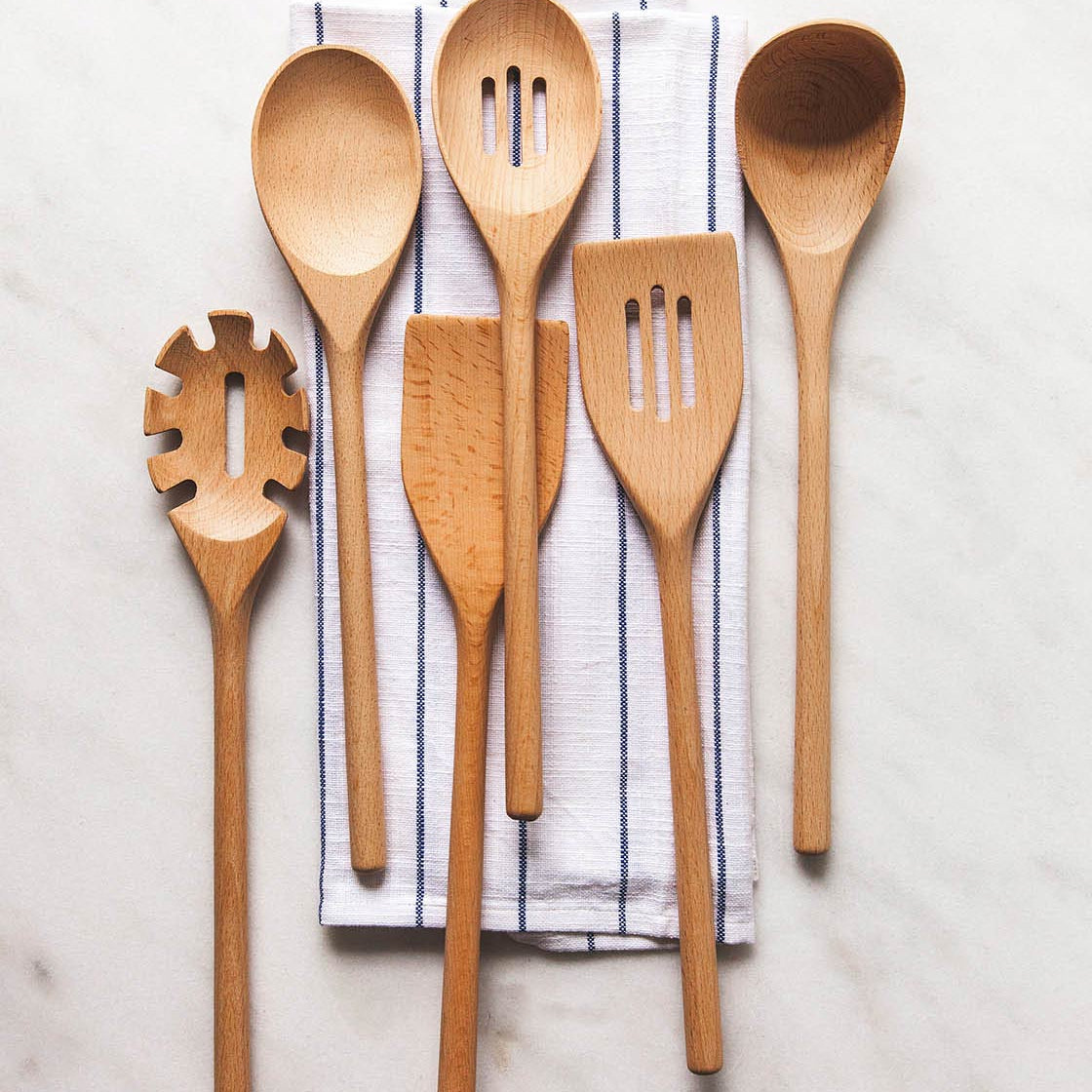 Beech Essential Kitchen Utensils - Set of 6 - Joy