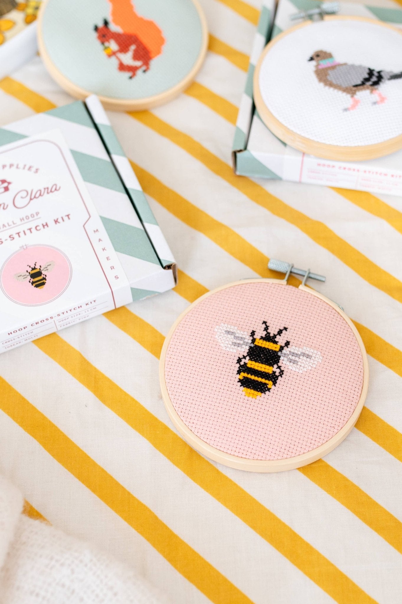 Beginner Bumble Bee Cross Stitch Kit - Joy