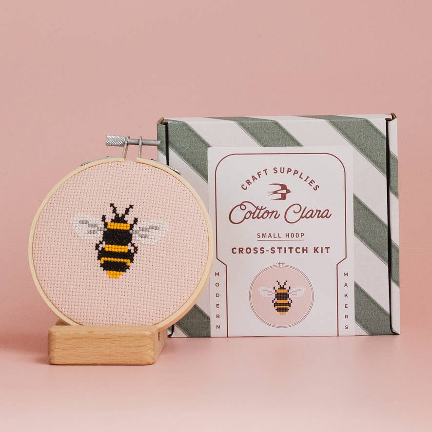 Beginner Bumble Bee Cross Stitch Kit - Joy