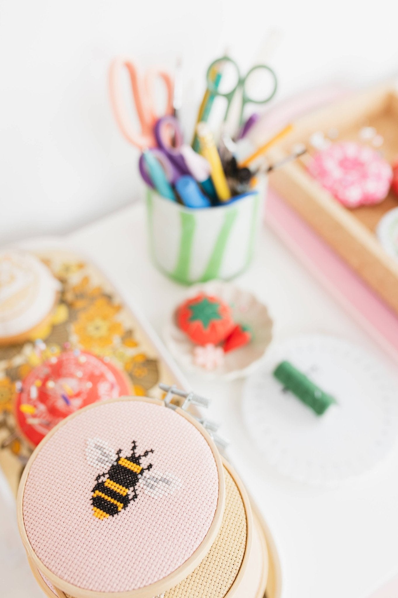 Beginner Bumble Bee Cross Stitch Kit - Joy