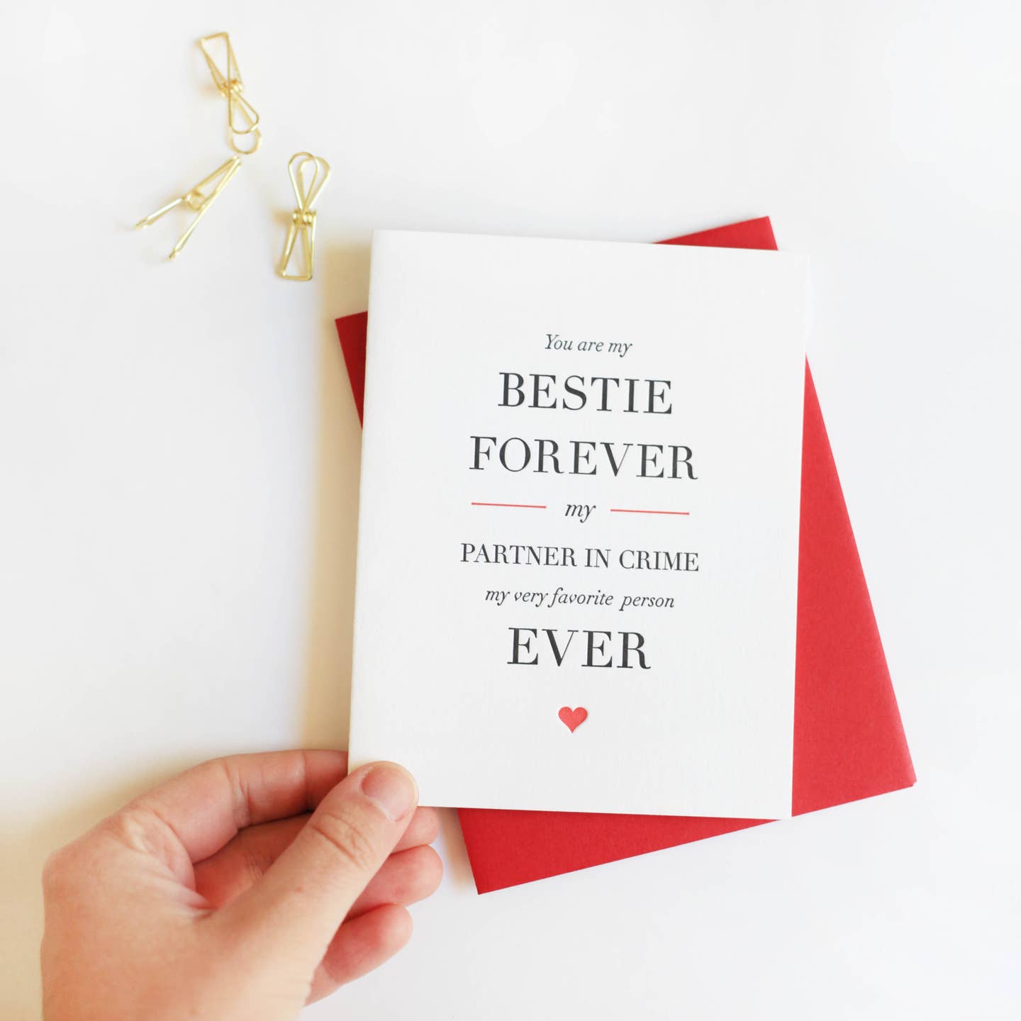 Besties Forever - Friendship Love and Valentine Anniversary Card - Joy