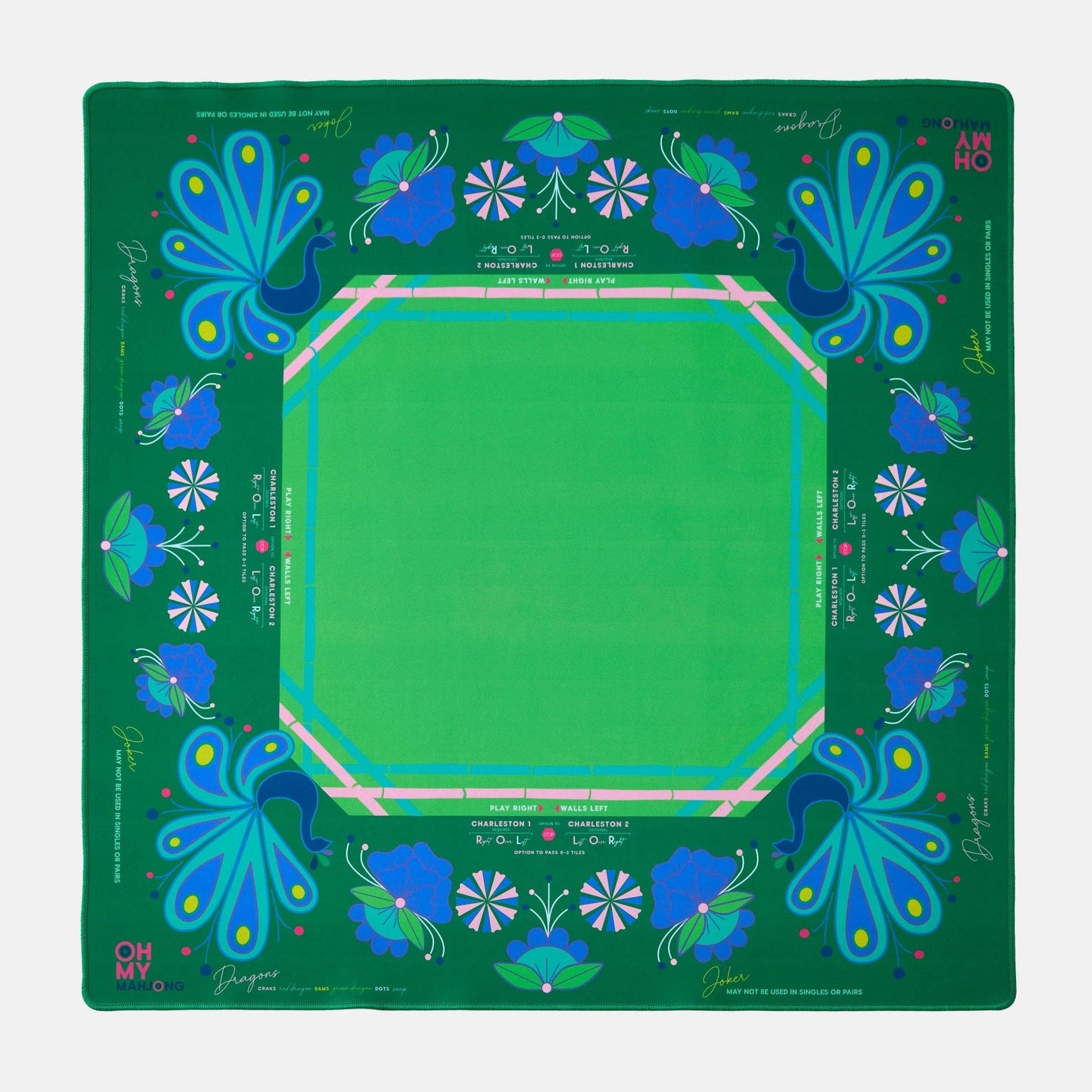Birdie Green Mahjong Mat - Joy