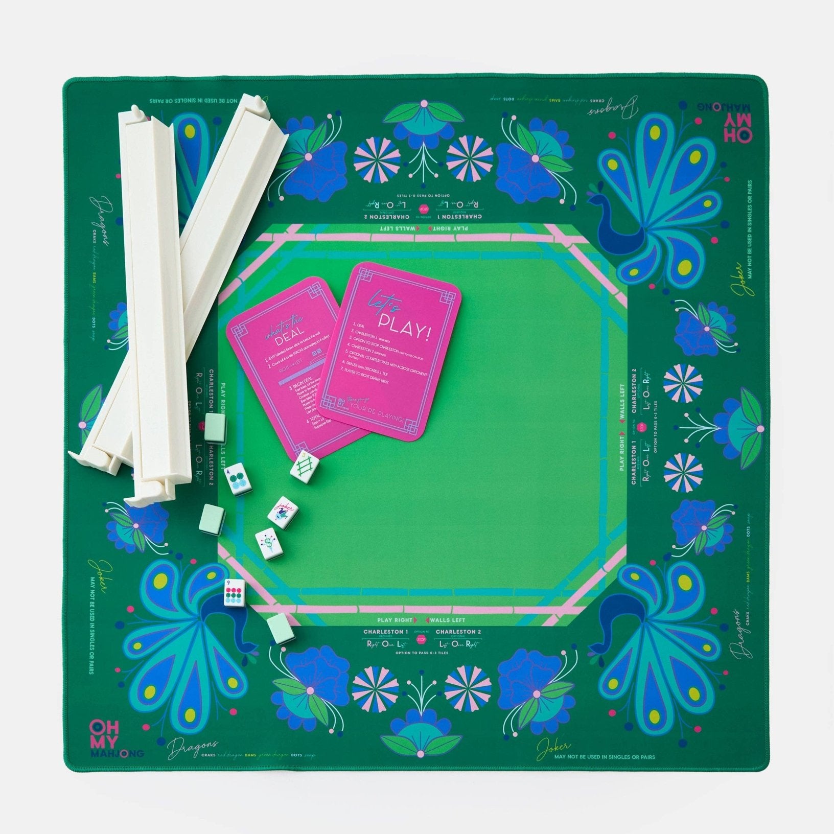 Birdie Green Mahjong Mat - Joy