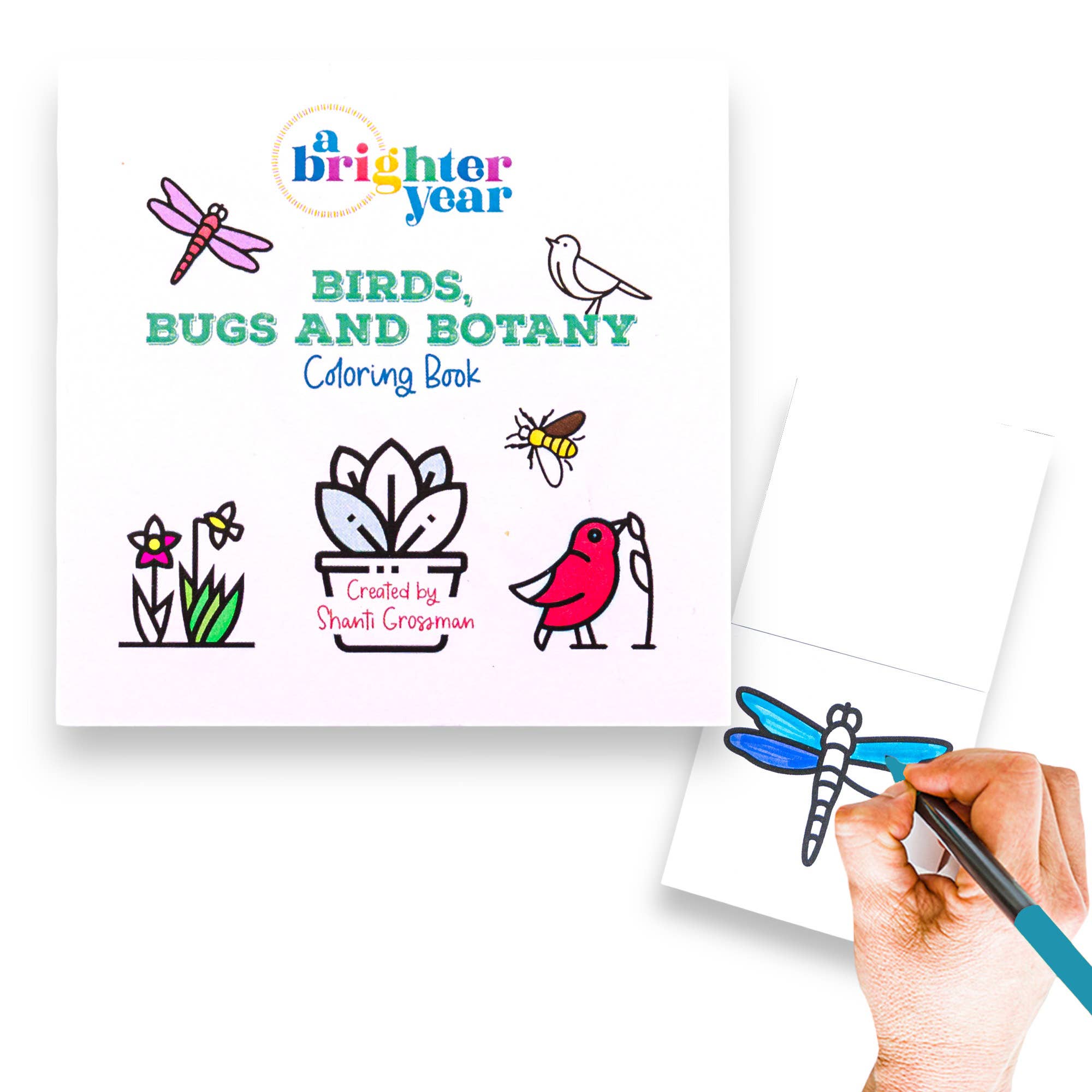 Birds, Bugs & Botany Mini Coloring Book - Joy Gift Shoppe