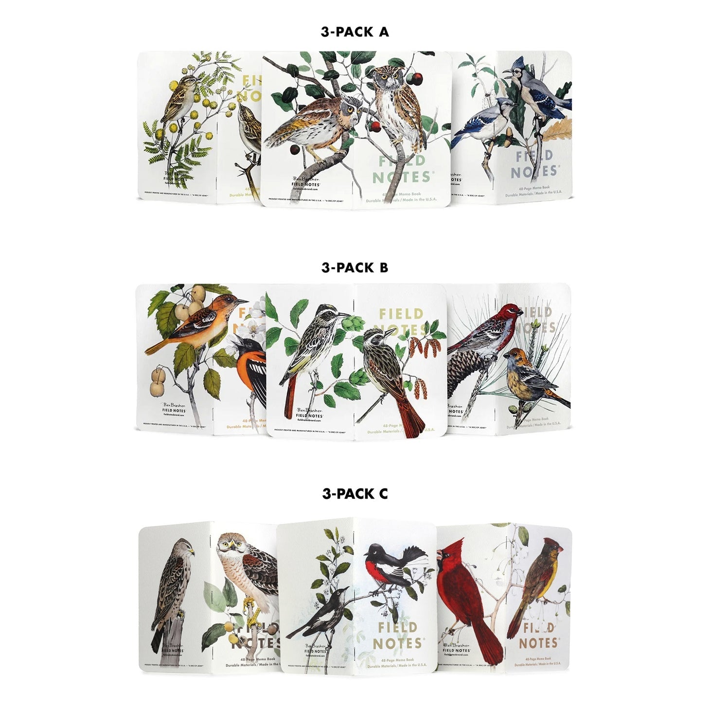Birds & Trees of North America 3-Pack Notebooks - Joy Gift Shoppe