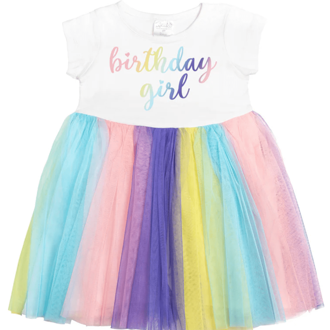 Birthday Girl Rainbow Tutu Dress - 6Y - Joy Gift Shoppe