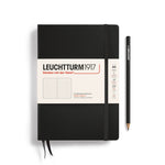 Black Medium Hardcover Notebook - Dotted - Joy